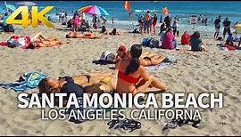 SANTA MONICA - Walking Santa Monica Beach, Los Angeles, California, USA, Travel, 4K UHD