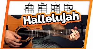 Hallelujah Guitar Tutorial (Jeff Buckley) Easy Chords Guitar Lesson
