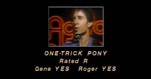 One-Trick Pony (1980) movie review - Sneak Previews with Roger Ebert and Gene Siskel