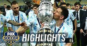 Messi captures elusive first international tournament title | 2021 Copa América Highlights