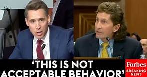 'That's A Pretty Big Deal': Josh Hawley Lights Into DHS Official Over Censorship Of Americans