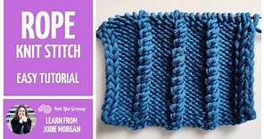 Rope Stitch Knitting For Beginners | How To Knit The Rope Stitch | Knitting Stitches