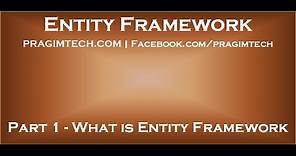 Part 1 What is Entity Framework