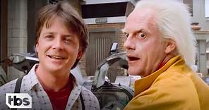 Doc Brown and Marty McFly Arrive in the Future (Clip) | Back to the Future Part II | TBS