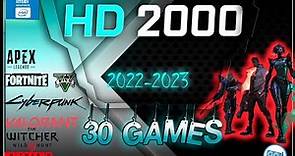 🔵Intel HD Graphics 2000 in 30 GAMES | (i3 2100 , i5 2400, i7 2600 IGPU test) | (2022-2023)