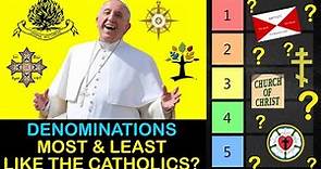 What Christian Denominations are Most Like Catholics?
