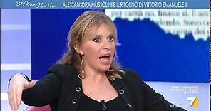 Alessandra Mussolini: 'Nonno tornò a pezzi in una cassetta, Vittorio Emanuele III in una bara"