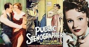 PUBLIC STENOGRAPHER (1934) Lola Lane, William Collier Jr. & Esther Muir | Drama | B&W