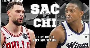Sacramento Kings vs Chicago Bulls Full Game Highlights | Feb 3 | 2024 NBA Season