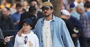 Orlando Bloom And Son Flynn Enjoy Guys Night Out At The Lakers Game