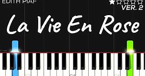 Edith Piaf - La Vie En Rose | EASY Piano Tutorial