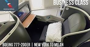American Airlines Business Class Boeing 777-200ER | New York to Milan