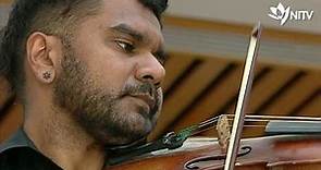 Koori violinist Eric Avery performs at parliament house