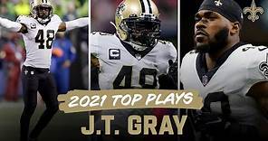J.T. Gray Top Plays of the 2021 NFL Season | New Orleans Saints Highlights