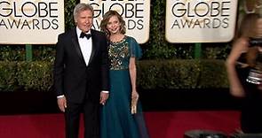 Harrison Ford and wife Calista Flockhart at 2016 Golden Globes