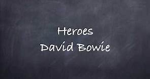 David Bowie-Heroes Lyrics