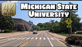 Driving Around Michigan State University Campus (MSU) and East Lansing, Michigan in 4k Video