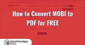 How to Convert MOBI to PDF for FREE