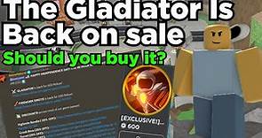 TDS THE GLADIATOR IS BACK || SHOULD YOU BUY IT? (Gladiator Review) - Tower Defense Simulator Roblox