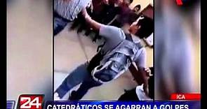 Catedráticos se agarran a golpes al interior de la Universidad San Luis Gonzaga