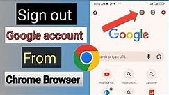 How to Sign out Google account in chrome on Android