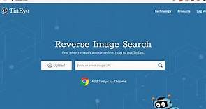 Using reverse image search engine Tineye