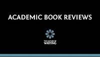Introduction to Writing Academic Book Reviews