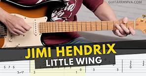 cómo tocar JIMI HENDRIX - LITTLE WING en Guitarra con TABS - Fácil