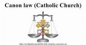 Canon law (Catholic Church)