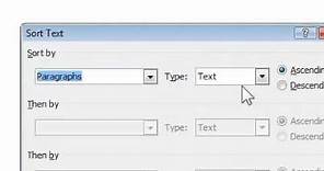 How to sort a list in an email message alphabetically