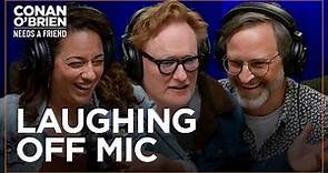 Conan Berates Sona & Gourley For Laughing Off Mic | Conan O'Brien Needs A Friend