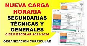 Nueva organización curricular Carga horaria Secundarias técnicas y generales Plan de estudios 2022