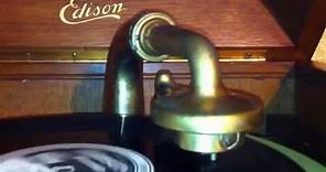 Thomas Edison History Diamond Disc Record Player Phonograph O Sole Mio
