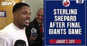 Sterling Shepard reflects on Giants career after final game with team | SNY