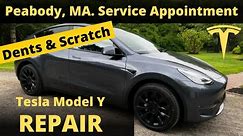 Tesla dent and scratch repair at the Peabody, MA service center | #teslamodely #teslarepair