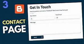 How To Add Custom Contact Us Page To Your Blogger Website