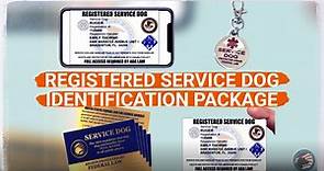 Registered Service Dog Identification Package