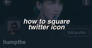 how to make your twitter icon square / transparent twitter profile picture *CHECK THE RESOLUTION*