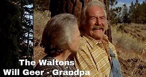 The Waltons - Will Geer - 'Grandpa' - behind the scenes with Judy Norton