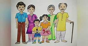 My Family Drawing and Colouring