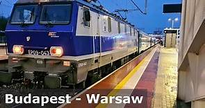Rail Journey from Budapest to Warsaw. Route through Hungary, Slovakia, Czechia, Poland
