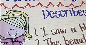 Anchor Charts in the classroom | Adjectives