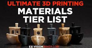 The ULTIMATE Guide to 3D Printing Materials - Usability and Demand for High-End Filaments