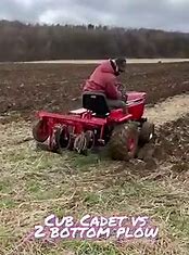 Cub Cadet manhandles plow.... - Pulling with Garden Tractors