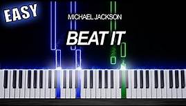 Michael Jackson - Beat It - EASY Piano Tutorial by PlutaX