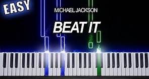 Michael Jackson - Beat It - EASY Piano Tutorial by PlutaX