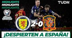 HIGHLIGHTS | Escocia 2-0 España | UEFA Qualifiers 2023 | TUDN