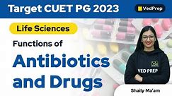 Functions of Antibiotics and Drugs | Life Sciences | CUET PG 2023 | VedPrep Biology Academy