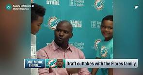 Dolphins share draft outtakes of Brian Flores, family on Twitter