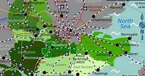 map of South East England